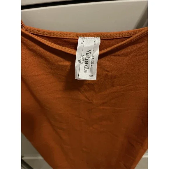 Yahada Cami Tank Top Burnt Orange Size OS - Picture 2 of 4